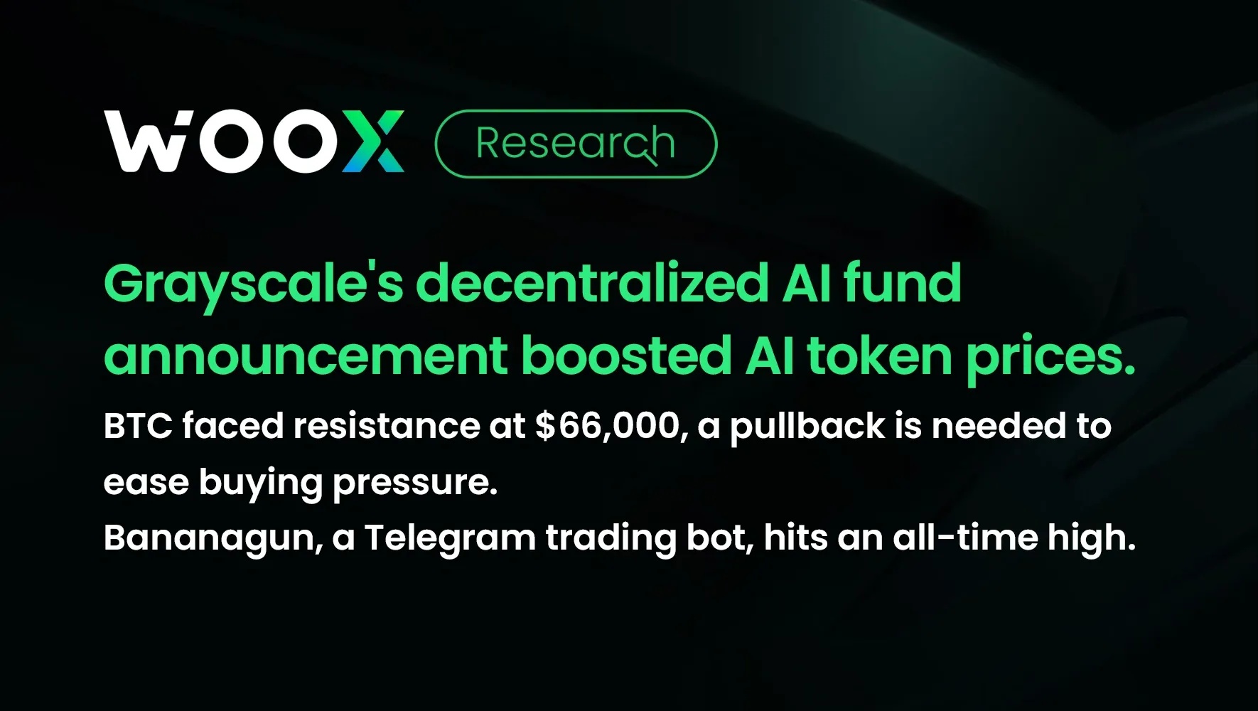 灰度發布去中心化 AI 基金公告提振 AI 相關代幣價格