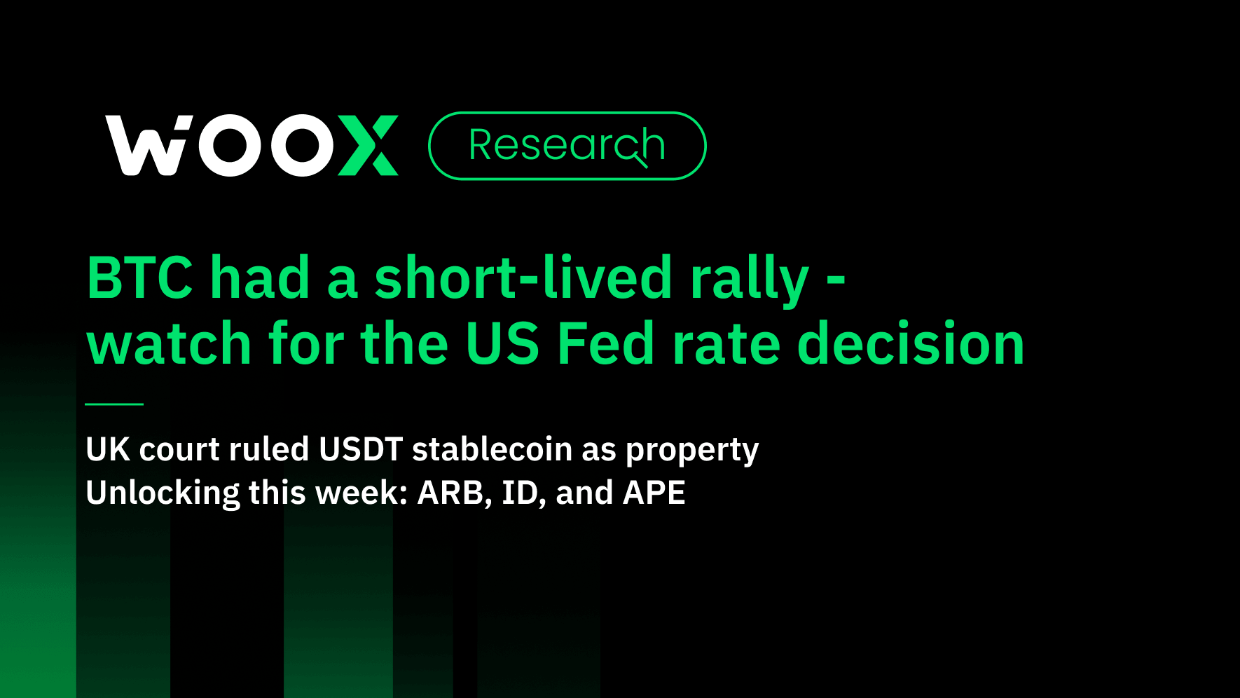 BTC had a short-lived rally - watch for the US Fed rate decision