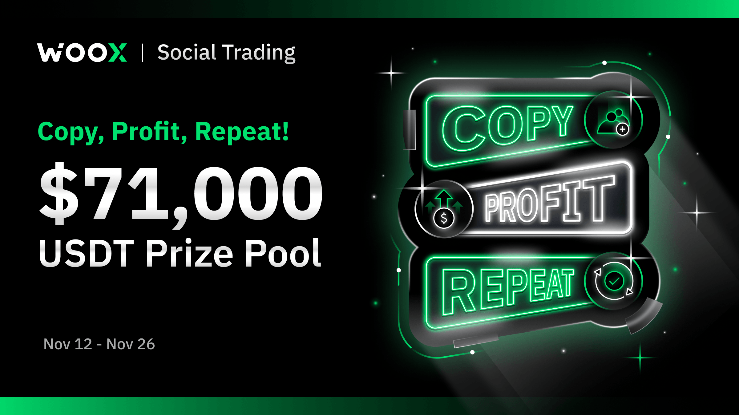 Copy, Profit, Repeat - $71,000 USDT Prize Pool up for grabs!