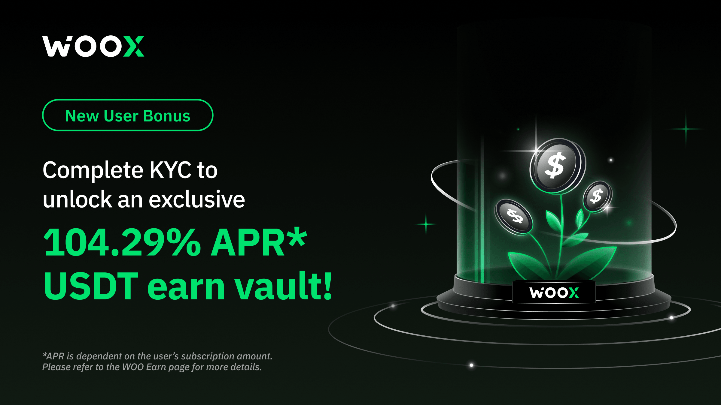 Begin your WOO X journey with new user exclusive Earn vaults