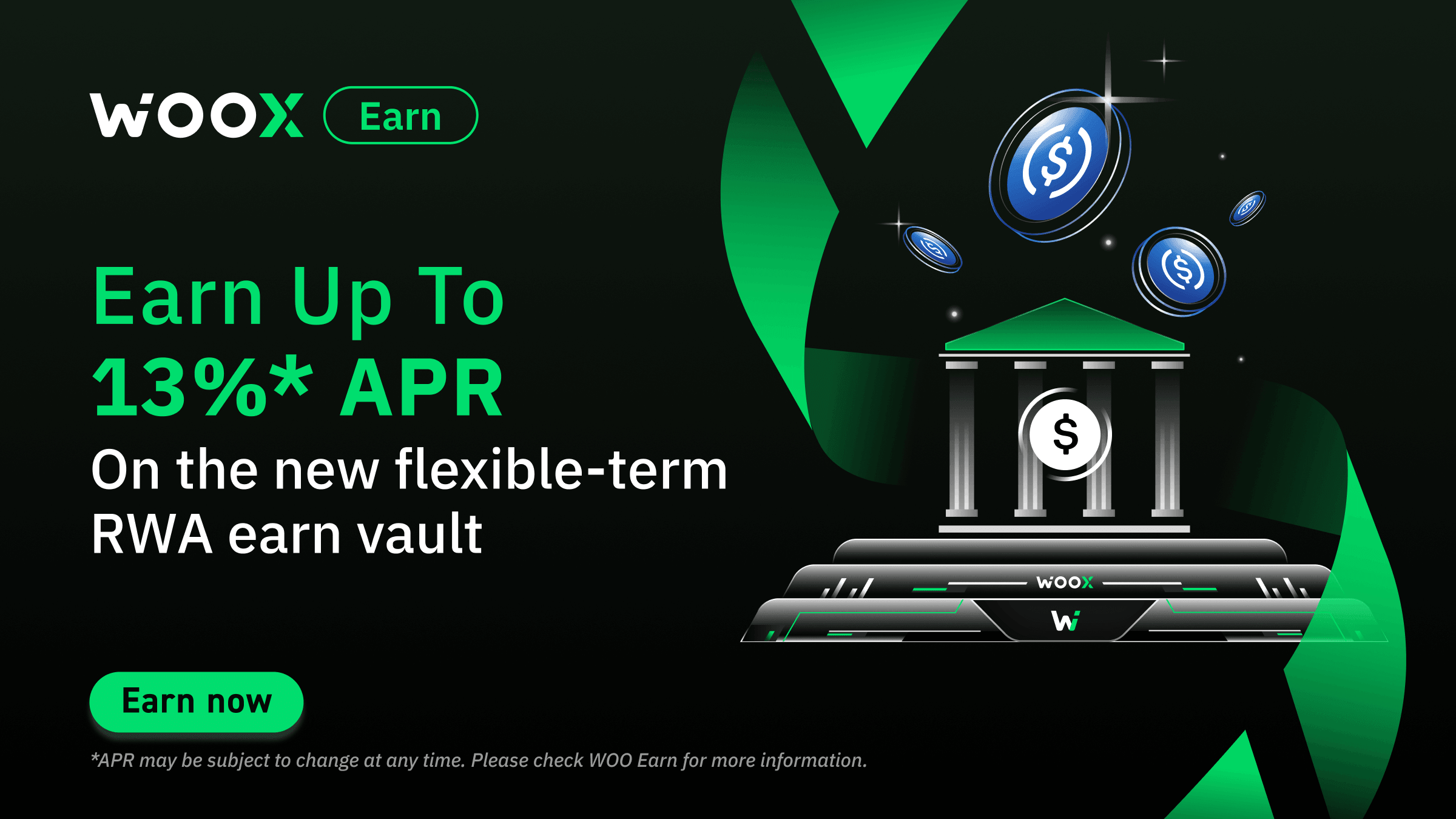 Enjoy Boosted APR of up to 13% on RWA Earn Vaults