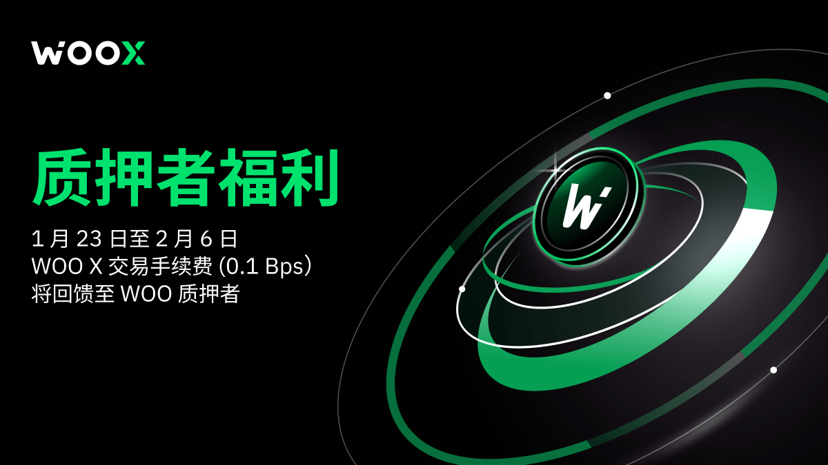 WOO X 开启费用共享：即日起至2月6日，交易费用直接回馈WOO质押者